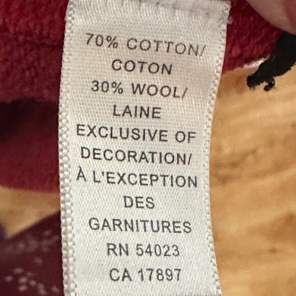 Banana Republic Men's L Sweatshirt Maroon Crew Neck Pullover Cotton Wool - Picture 5 of 5